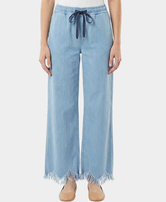 Denim Pants w/ Frayed Hem view 