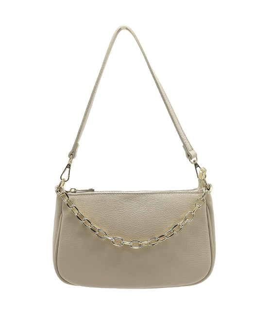 Leather Shoulder Bag w/ Chain view 1