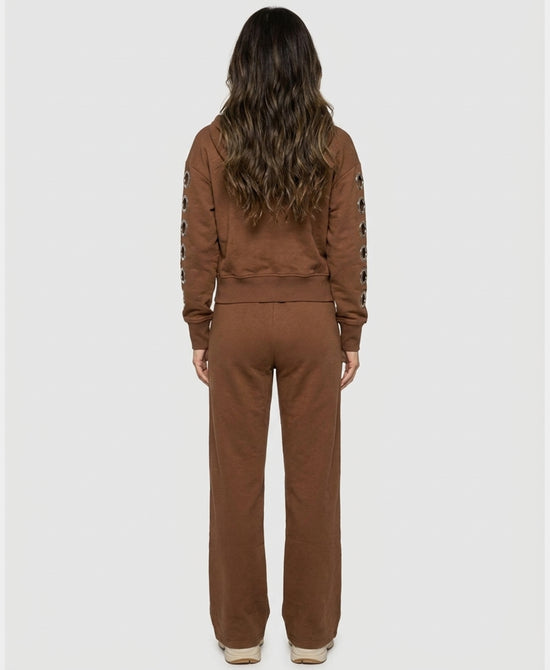 
Grommet Zip Up & Pant Set- 2 pc Set in BROWN view 2