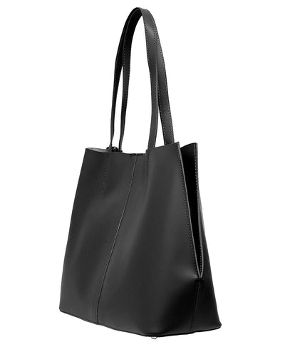 Leather Tote Bag w/ Pouch- 2 Pc Set image 3