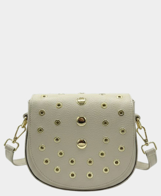 Leather Grommet Crossbody Bag view 
