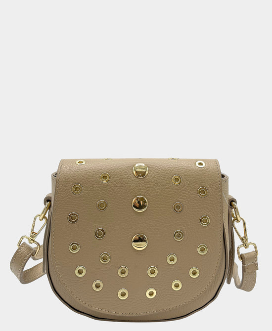 Leather Grommet Crossbody Bag view 