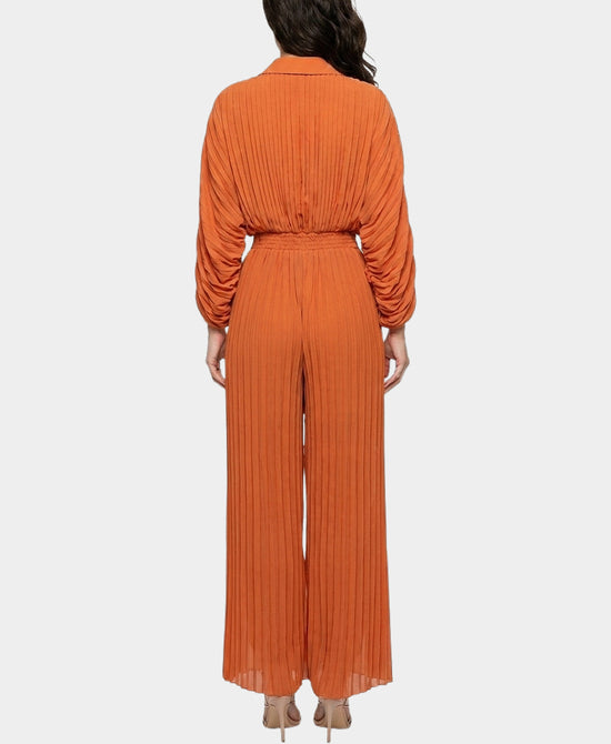 
Pleated Jumpsuit in ORANGE view 2