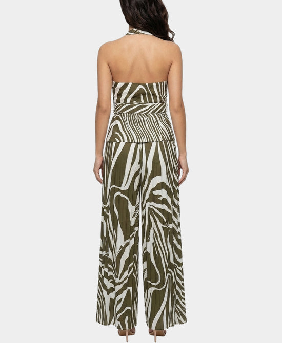 Halter Top & Pleated Pants Set- 2 pc Set view 2