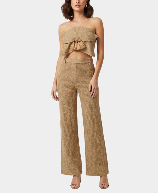 Flower Strapless Top &amp; Pants Set- 2 Pc Set view 1