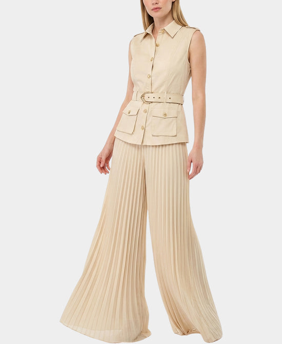 
Utility Top & Pleated Pants Set- 2 Pc Set in TAN view 1