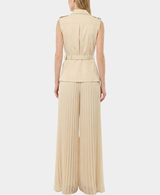 
Utility Top & Pleated Pants Set- 2 Pc Set in TAN view 2