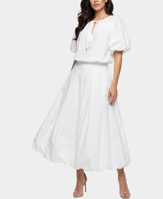 
Bubble Top & Skirt Set- 2 Pc Set in WHITE view 1