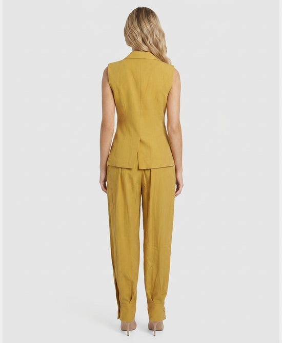 
Vest & Tapered Pants Set- 2 pc Set in MUSTARD view 2