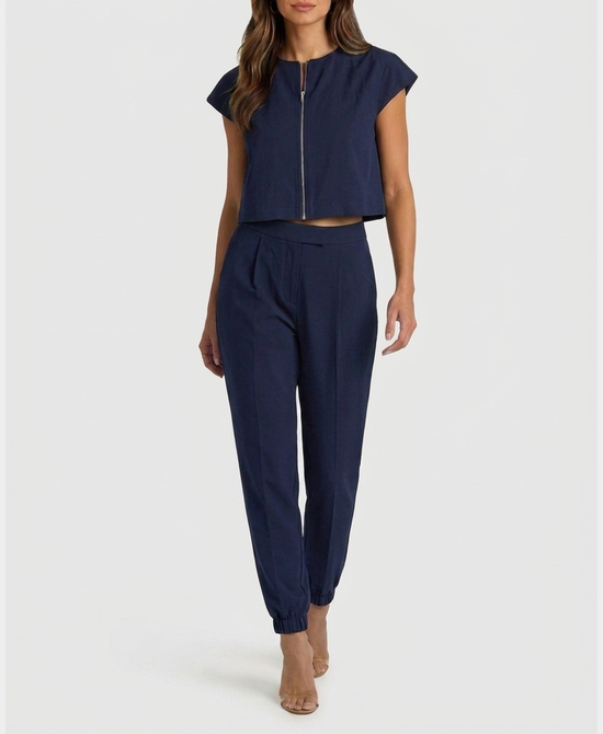 
Bubble Jacket & Balloon Pants Set- 2 Pc Set in NAVY view 1