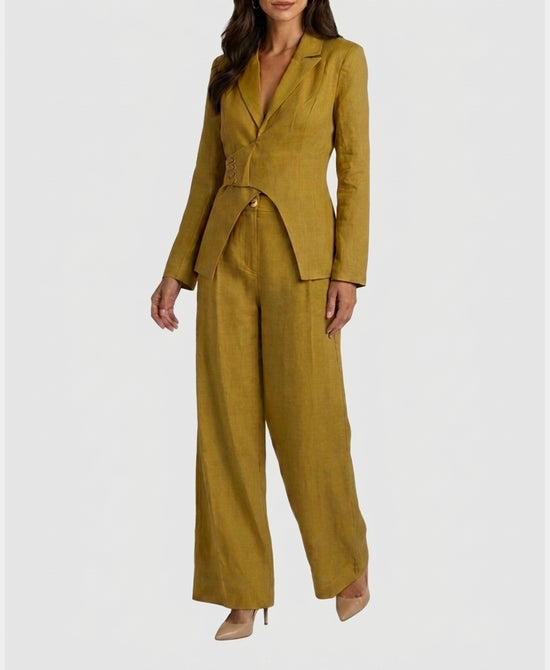 
Blazer & Pant Set- 2 Pc Set in MUSTARD view 1