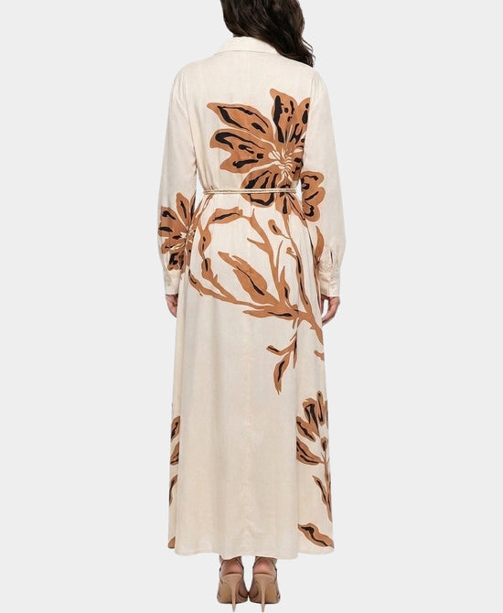 
Printed Maxi Dress in BEIGE/BROWN view 2
