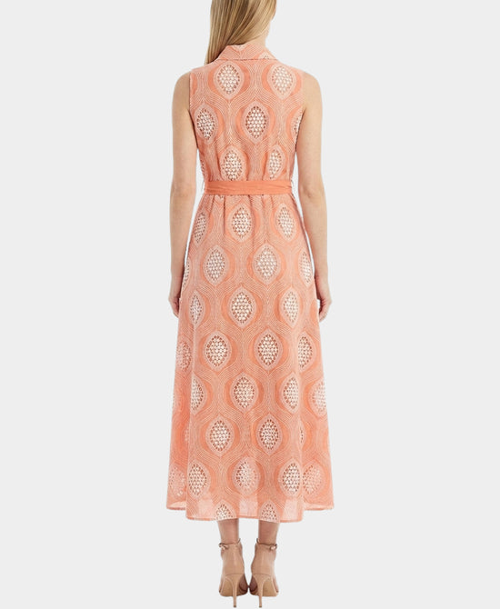 
Embroidered Maxi Dress in ORANGE/WHITE view 2