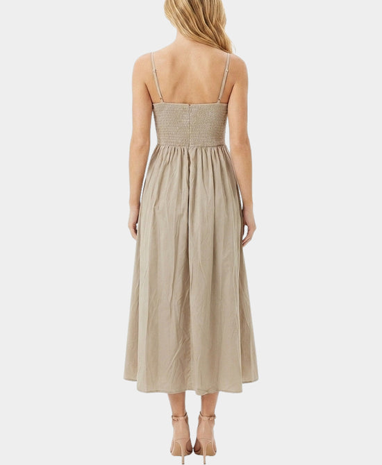 
Embroidered Maxi Dress in KHAKI view 2