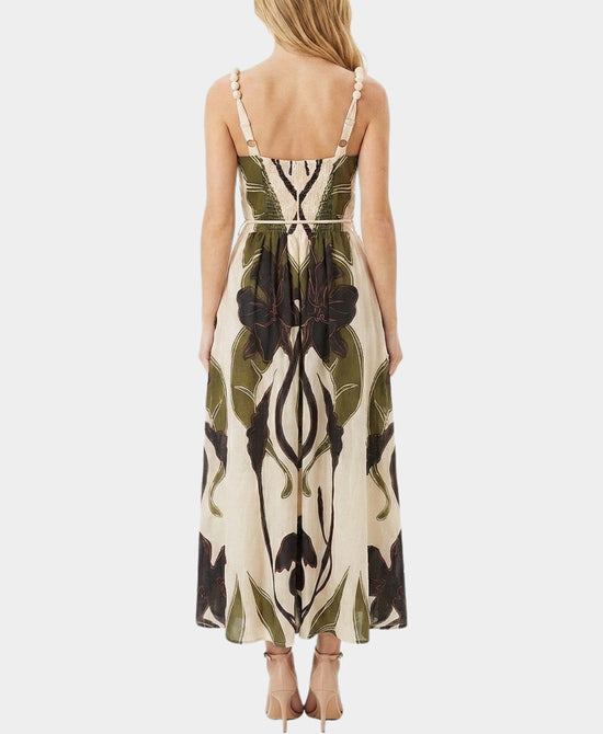 
Floral Maxi Dress in BEIGE/OLIVE/BLACK view 2