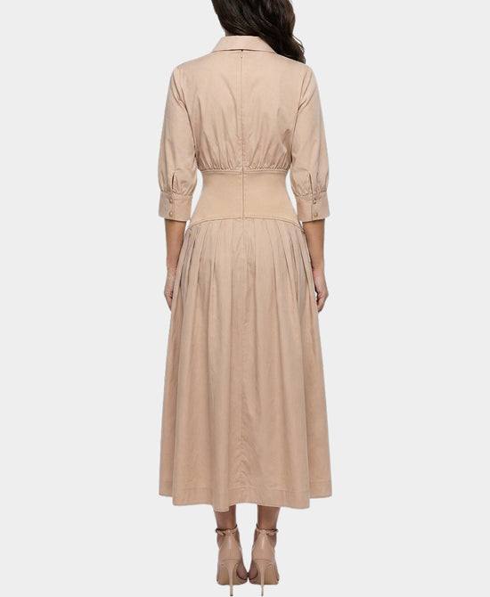 
Maxi Shirt Dress in TAN view 2