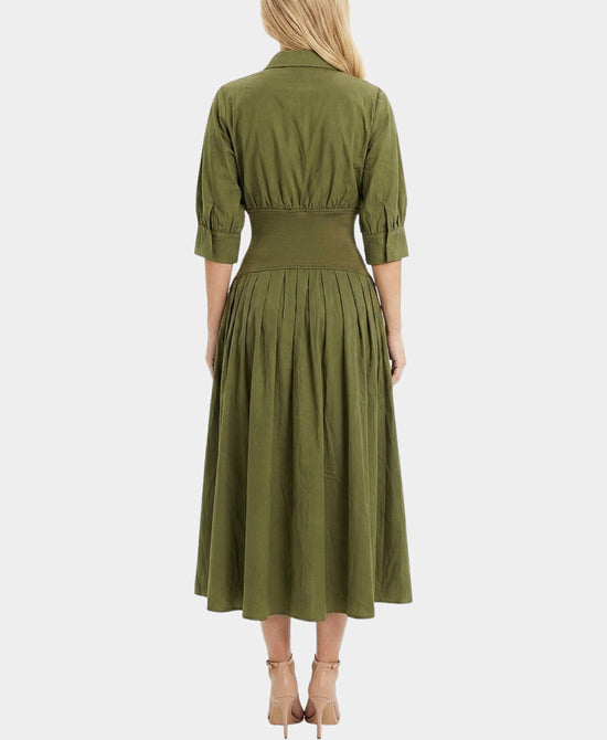 
Maxi Shirt Dress in OLIVE view 2