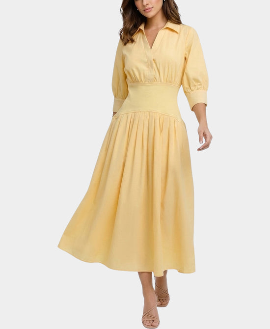 
Maxi Shirt Dress in LIGHT YELLOW view 1