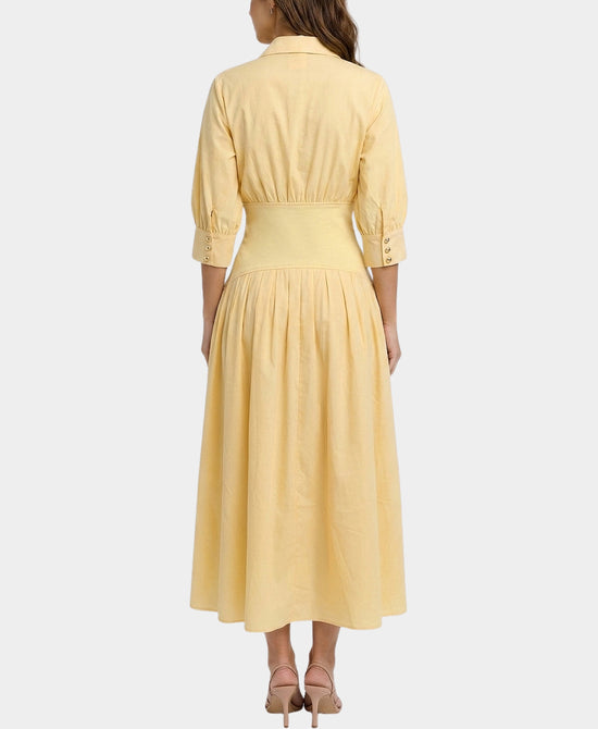 
Maxi Shirt Dress in LIGHT YELLOW view 2