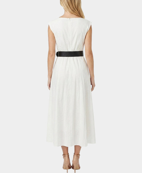 
Smocked Detail Midi Dress in WHITE view 2