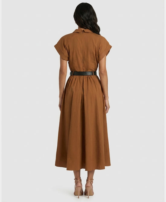 
Surplice Maxi Dress in BROWN view 2