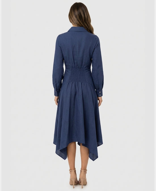 
Asymmetrical Midi Dress in BLUE view 2