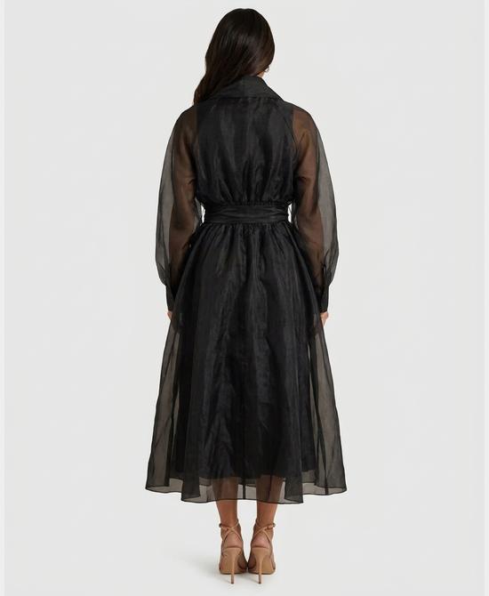 
Chiffon Maxi Dress in BLACK view 2