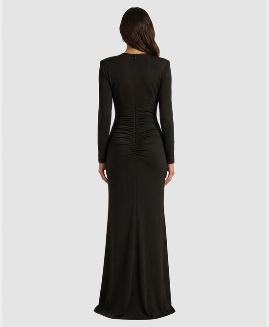 
Slinky Maxi Dress w/ Crystals in BLACK view 2