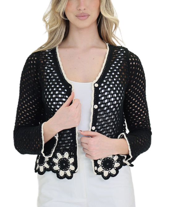 Crochet Flower Cardigan view 