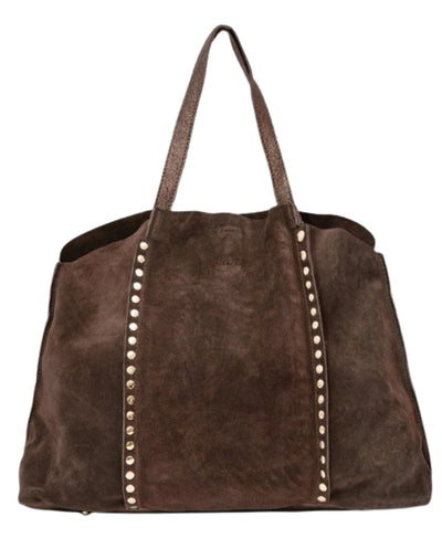 Suede Tote Bag w/ Studs image 1