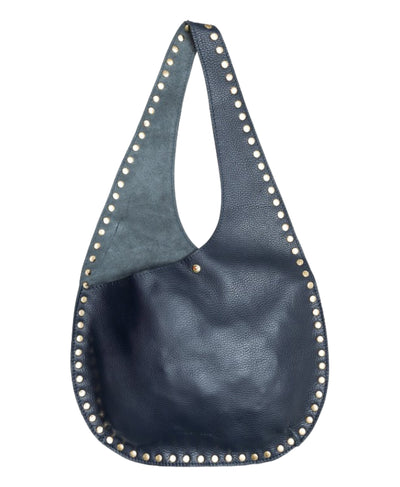 Asymmetrical Leather Hobo Bag w/ Studs image 2