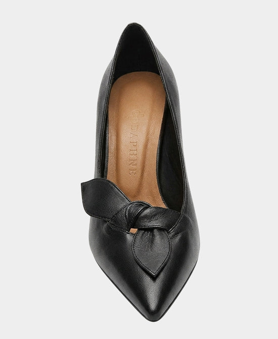 
Leather Bow Pump in BLACK view 2
