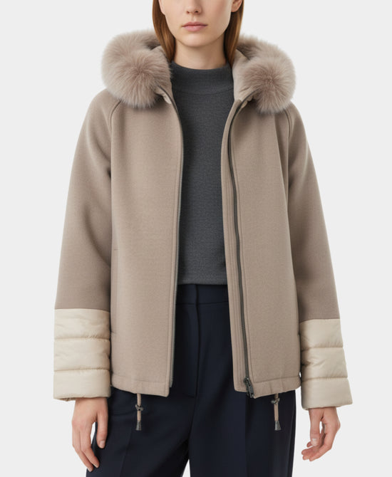 Jacket w/ Fox Trim Hood view 