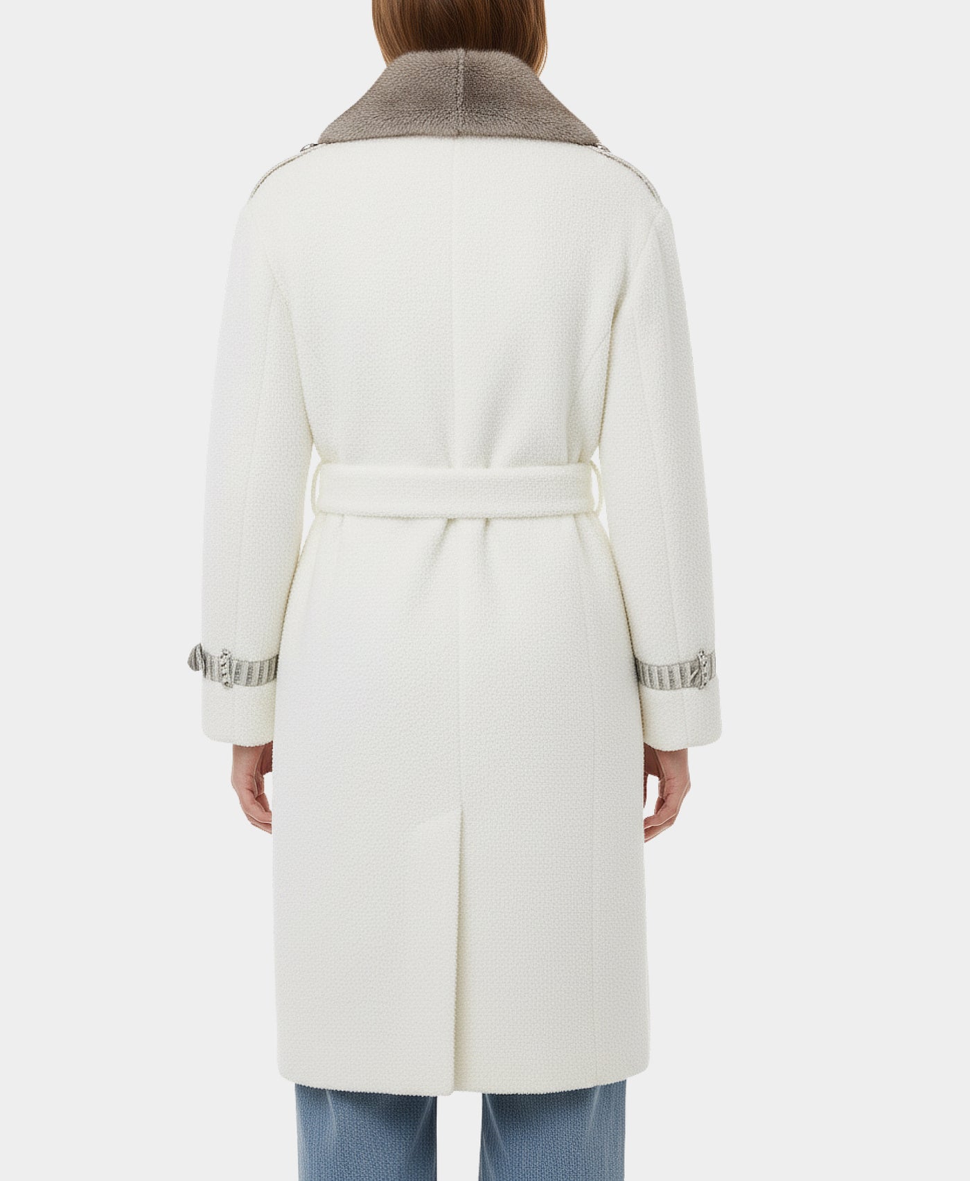 Coat w/ Mink & Python Trim view 2