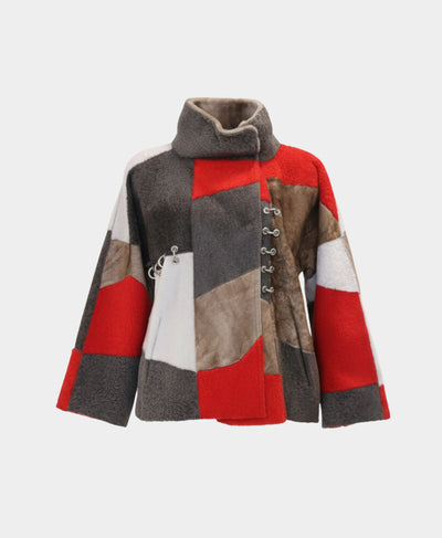 Shearling Color Block Jacket image 3