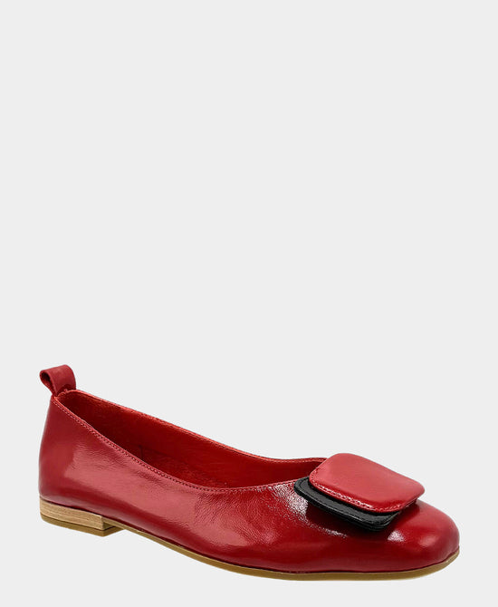 
Patent Leather Flat in RED view 1