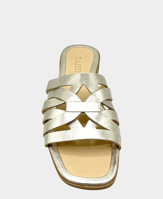 
Leather Metallic Sandal in GOLD view 2