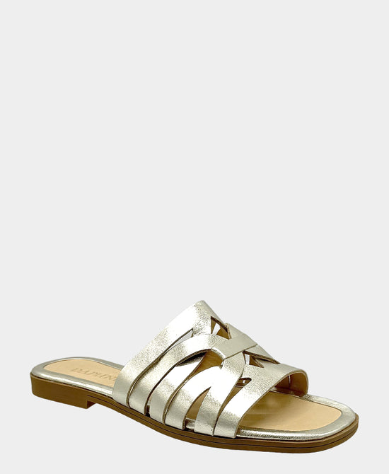 
Leather Metallic Sandal in GOLD view 1