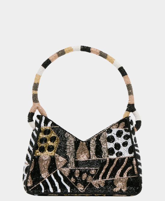 
Beaded Shoulder Bag in DARK MULTI view 1