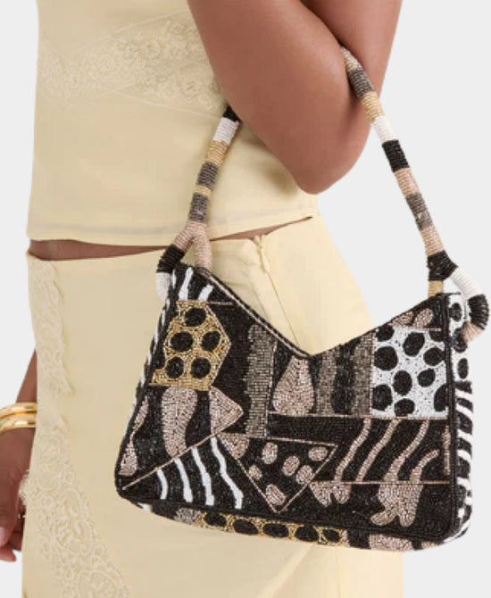 
Beaded Shoulder Bag in DARK MULTI view 2