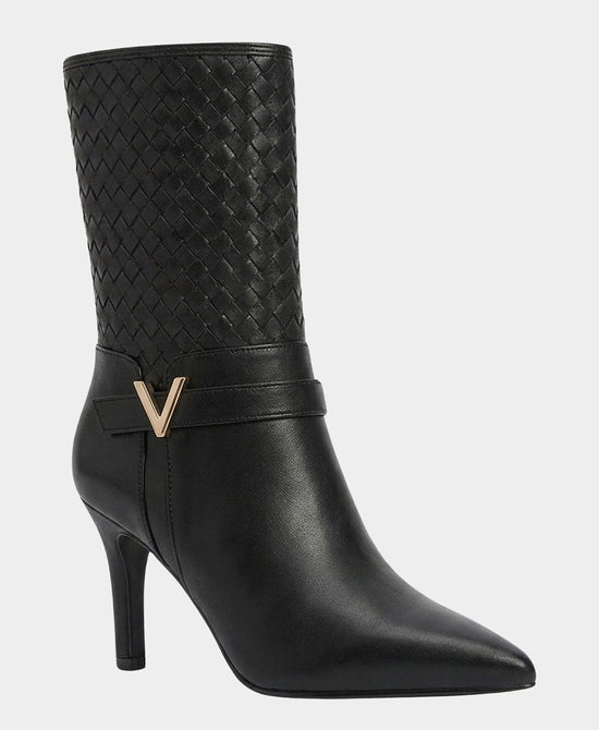 
Woven Buckle Boot in BLACK view 1