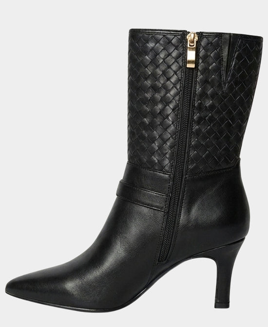 
Woven Buckle Boot in BLACK view 2