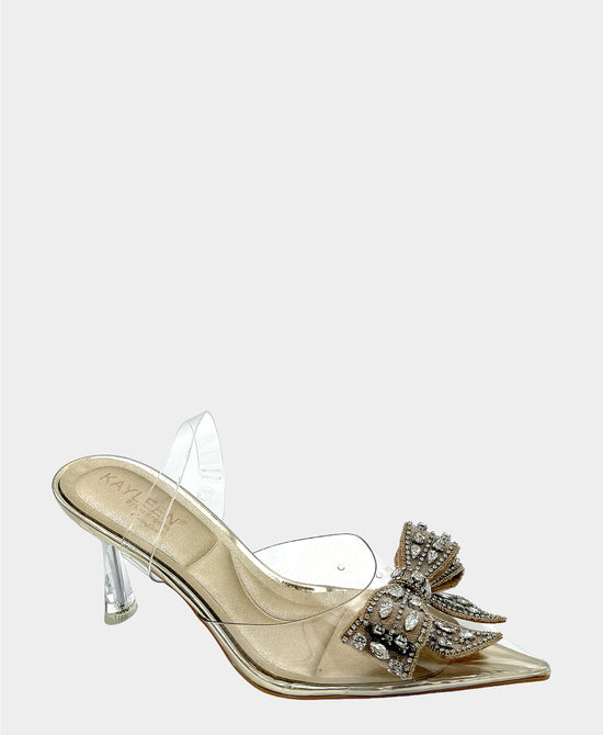 Crystal Bow Heeled Sandal view 1