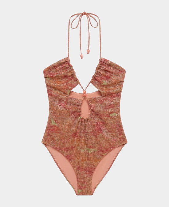 
Shimmer One Piece Swimsuit in RUST view 2