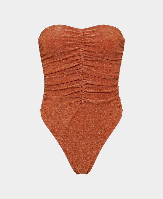 
Shimmer One Piece Swimsuit in RUST view 2