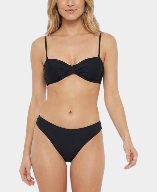 
Twist Top Bikini- 2 Pc Set in BLACK view 1