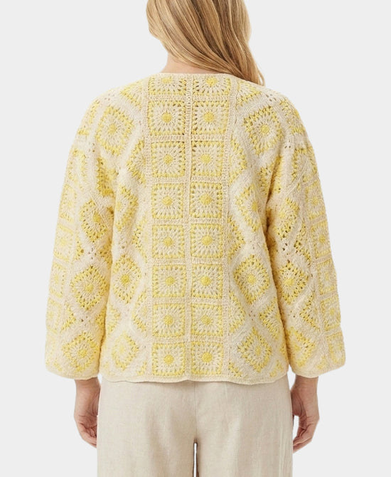 
Crochet Cardigan in YELLOW/BEIGE view 2