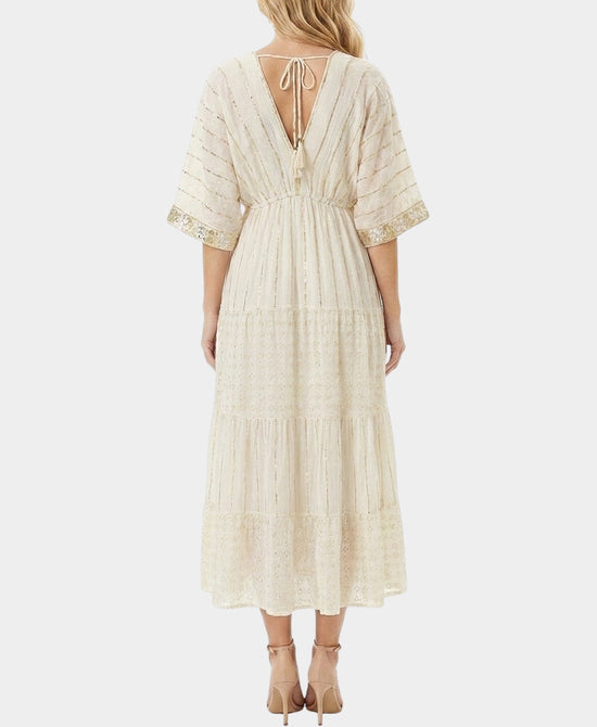 
Embroidered Maxi Dress in BEIGE view 2