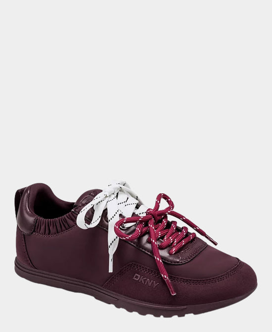 
Mixed Media Double Lace Sneaker in SANGRIA view 1
