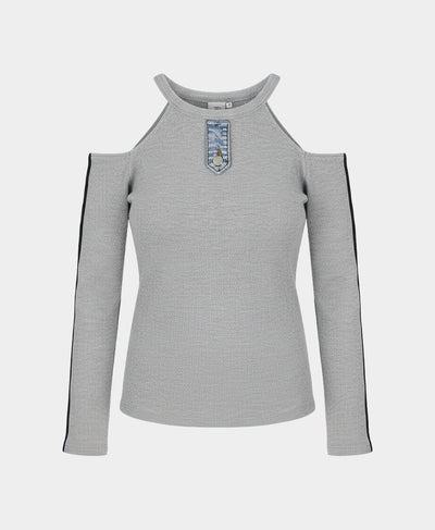 Cold Shoulder Knit Top image 2